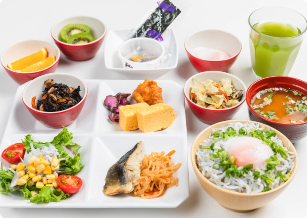 盛り付け例(和食)