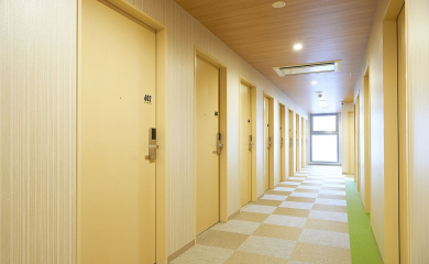 Hallway (All rooms are private rooms with keys.)
